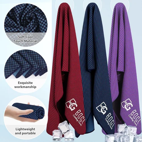 Miniatura 3 de BOGI Toallas refrescantes para cuello y cara, toalla suave y transpirable para enfriamiento instantáneo, se mantiene fresca para yoga, deportes