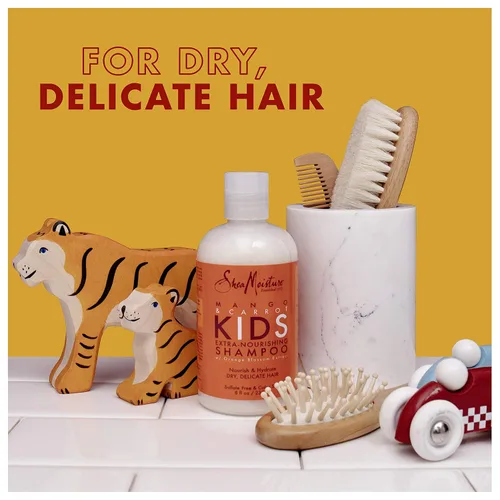 Miniatura 5 de SheaMoisture Champú extra nutritivo para el cuidado del cabello para niños Mango Zanahoria con manteca de karité 8 oz