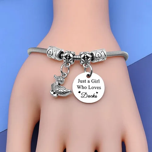 Miniatura 5 de Pulsera de regalo para amantes de los animales para mujeres, regalo de cumpleaños de Navidad, patos, dragón, koala, lobo, vaca, regalo para niñas
