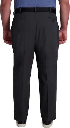 Miniatura 3 de Haggar Mens Cool Right Performance Flex Solid Classic Fit Flat Front Pant-Reg. And Big And Tall