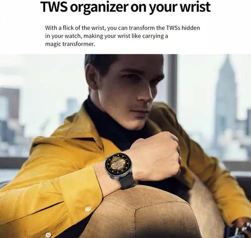 Miniatura 8 de Reloj inteligente con auriculares, relojes inteligentes TWS 2 en 1, reloj inteligente con pantalla AMOLED colorida de 1.43 pulgadas para Android Rosa