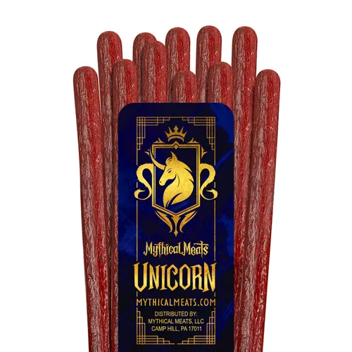 Miniatura 12 de Mythical Meats Sabor original (Phoenix) Paquete de 12 palitos de refrigerio - Pavo de pimiento dulce con carne de res - Carnes secas y deshidratadas
