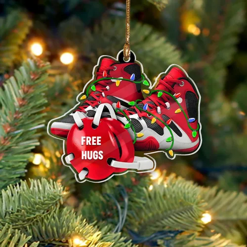 Miniatura 8 de Adorno de Navidad de lucha libre 2025, adornos de luchador niño para árbol de Navidad, decoración colgante de madera con temática deportiva, regalos