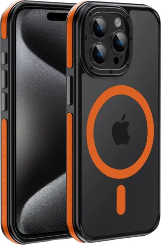 Miniatura 46 de Funda magnética fuerte para iPhone 12 Pro Max [Protección de grado militar de 10 pies] Compatible con MagSafe, funda protectora a prueba de golpes