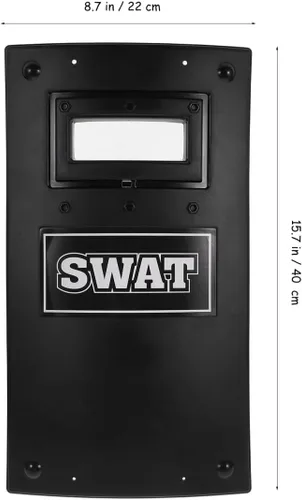 Miniatura 6 de KESYOO Police SWAT Shield - Juguetes de armas para juegos de rol, accesorios de cosplay para niños, regalo de Halloween, negro, mediano
