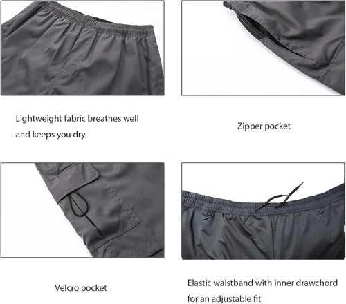 Miniatura 3 de EZRUN - Pantalones cortos de ciclismo de montaña acolchados 3D para hombre