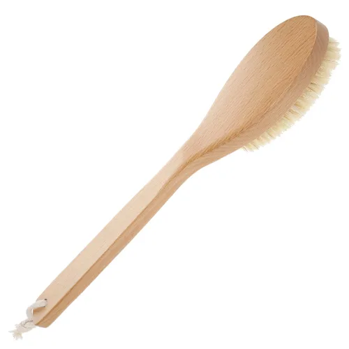 Miniatura 5 de Cepillo de ducha de madera de mango largo con cerdas naturales