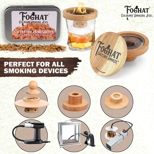 Miniatura 5 de Chips de madera para ahumar cócteles – Virutas de mezquite dulce Texas de 4 onzas para ahumador, whisky y bebidas, chips de madera culinaria