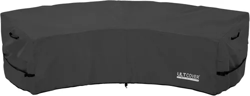 Miniatura 18 de ULTCOVER Funda impermeable para sofá de patio en forma de L y orientación derecha, para muebles modulares de 6 plazas, 110 pulgadas de ancho marrón