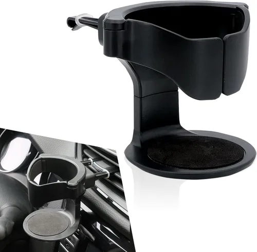 Pack-1 Soporte para taza de ventilación de aire para automóvil, 3.74 x 3.14 pulgadas, soporte portátil para bebidas con una sola mano, estructura de