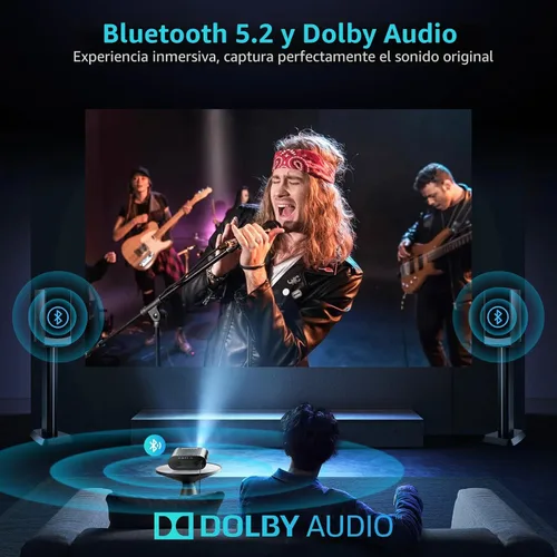 Miniatura 4 de [Google TV/control de voz] Proyector inteligente GooDee 4K UHD con WiFi y Bluetooth, proyector de películas portátil aplicable a Prime Video, Negro