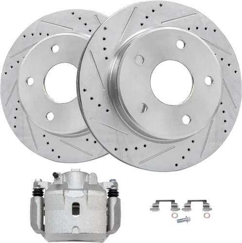 Miniatura 18 de Detroit Axle - Kit de freno delantero para Mercedes-Benz C350e GLC300 2016-2018, E300 2017, E350 2020-2022, frenos de disco perforados y ranurados