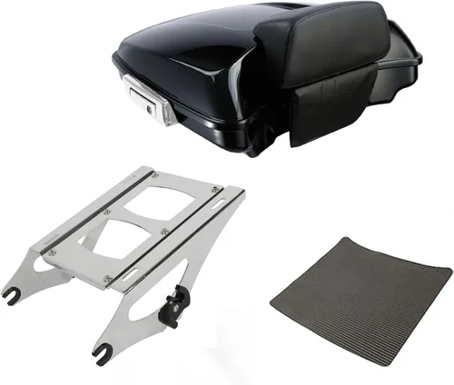 Miniatura 13 de TCT-MOTORPARTS Respaldo Negro Razor de 5.5" para Montaje en Maletero Compatible con Harley Trunk Road Street Glide King Glide 2014-2025 Tronco
