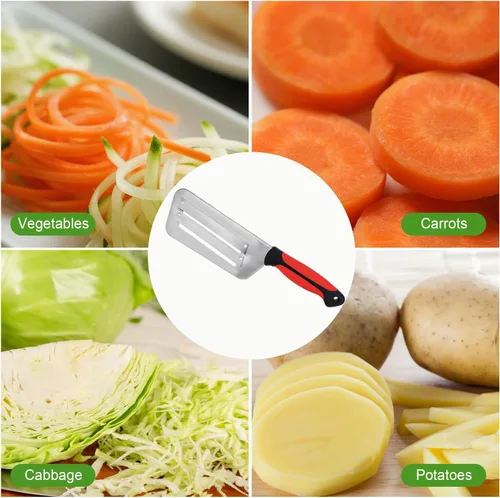 Miniatura 7 de Cortador de juliana de doble hoja, trituradora de repollo de acero inoxidable para ensalada de col y chucrut profesional cortador de verduras