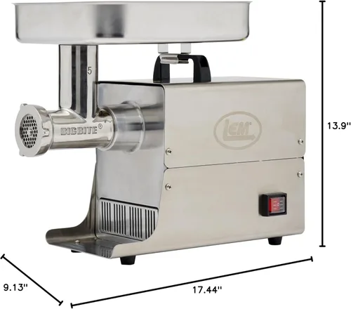 Miniatura 9 de Molinillo de carne eléctrico Big Bite de acero inoxidable, marca LEM Products