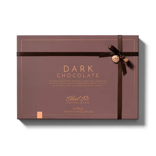 Miniatura 5 de Ethel M Chocolates Caja de regalo de 24 piezas de la colección de chocolate negro de primera calidad, sabores exóticos, limón, vainilla, caramelo