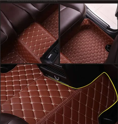 Miniatura 4 de JONGIA Alfombrillas personalizadas para el 98.6 % de los sedanes, deportivos, SUV, rojo y negro, almohadillas de cobertura completa, forro de cuero