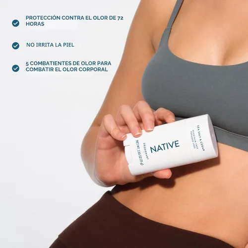 Miniatura 7 de Native Deodorant - Desodorante natural para hombres, desodorante sin aluminio, con bicarbonato de sodio, probióticos, aceite de coco y manteca