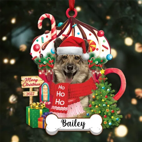 Miniatura 50 de Amantes de los perros de Navidad – Navidad de perros disponibles para muchos perros Shi Tzu – Adorno con forma personalizada, adorno de Navidad