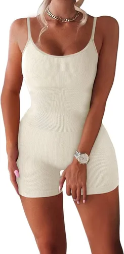 TWFRHC - Conjunto de entrenamiento para mujer, acanalado, de 2 piezas, sin costuras, cintura alta, atuendo para gimnasio, pantalones cortos de yoga