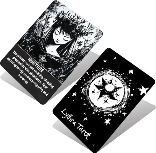 Miniatura 4 de sishui Juego de 78 cartas de tarot Lythra, cartas de tarot oráculo para principiantes, herramientas espirituales para intuición, visión emocional