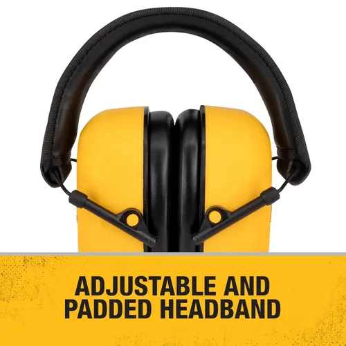 Miniatura 4 de DEWALT DPG18 Reductor Orejera Pasiva NRR28 Protección auditiva con diadema acolchada ajustable y diseño plegable compacto