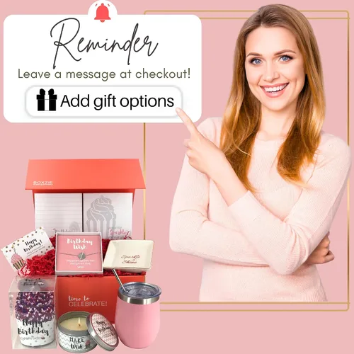 Miniatura 8 de Regalos de feliz cumpleaños para mujer, juego de cesta de regalo para mujer, caja de cumpleaños, paquete único de atención de la amistad, regalos