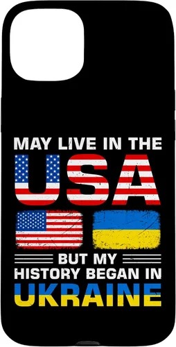 Miniatura 9 de Funda para iPhone 13 Pro Max con la bandera de Ucrania y la bandera de Estados Unidos con raíces ucranianas