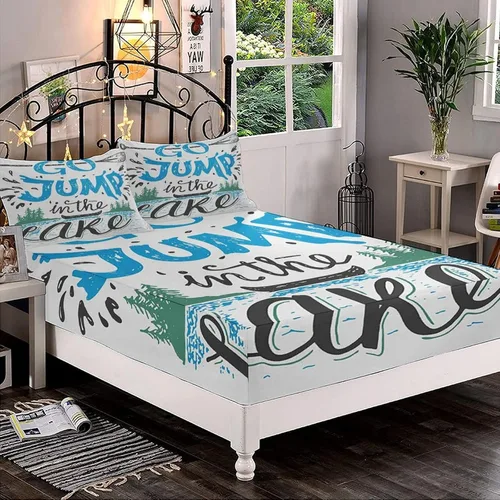 Miniatura 53 de Juego de sábanas decorativas tamaño individual XL, juego de sábanas bajeras con bolsillos profundos de cactus y 2 fundas de almohada