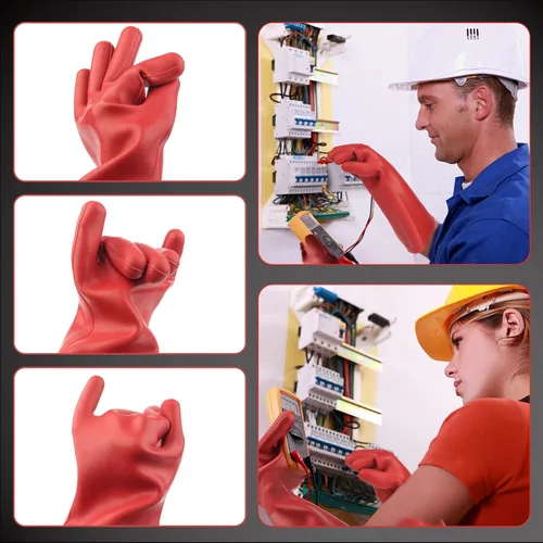 Miniatura 4 de 2 guantes aislantes para trabajo eléctrico de alto voltaje, guantes protectores cómodos para trabajar al aire libre e interior, ropa aislante