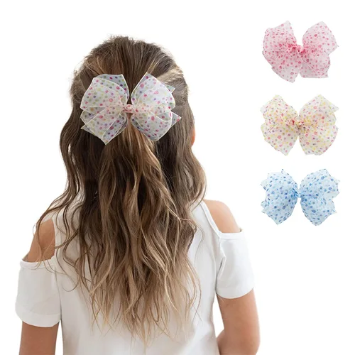 Miniatura 19 de 2 pinzas para el cabello con lazo grande para niñas y mujeres, accesorio elegante para el cabello para cumpleaños, uso diario, vacaciones y fiestas