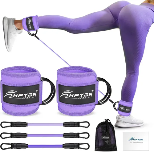 Bandas de resistencia para entrenamiento, correa de tobillo con bandas de ejercicio, bandas de terapia física para entrenamiento de fuerza, yoga,