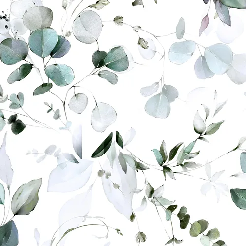 Miniatura 10 de Laatse Green Leaf - Papel tapiz adhesivo de hojas florales de 17.5 x 393 pulgadas, papel tapiz autoadhesivo vintage, impermeable, revestimiento