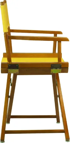 Miniatura 5 de Casual Home 200-55/021-34 - Silla de director de 18 in, marco de roble miel, con lona color dorado, altura clásica