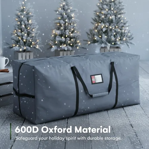 Miniatura 4 de HOLIDAY SPIRIT Bolsa de almacenamiento para árbol de Navidad, bolsa impermeable para árbol de Navidad con asas reforzadas duraderas y cremalleras