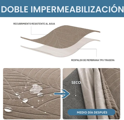 Miniatura 3 de Genina Fundas de asiento impermeables para sillas de comedor, fundas de asiento elásticas para sillas de comedor, extraíbles y lavables, fundas
