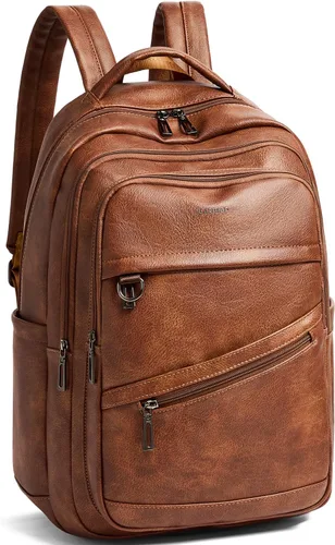 Miniatura 13 de LATMAP Mochila de 43L para mujeres y hombres - Mochila de cuero vegano, bolsa de viaje, maleta de mano, mochila universitaria, para trabajo