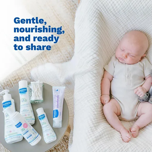 Miniatura 8 de Mustela Set de regalo para recién nacidos, productos esenciales para el cuidado de la piel y el baño para bebés, natural y a base de plantas, juego