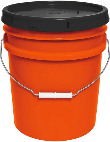 Miniatura 31 de Balde de 5 galones y tapa - Cubo resistente de 90 mil para todo uso - Fabricado en los Estados Unidos - Grado alimenticio - Plástico sin BPA - Rojo