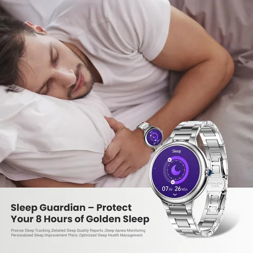 Miniatura 8 de SOUYIE Reloj inteligente DA GPT 2026 para mujer, pantalla AMOLED de 1.19 pulgadas, esfera de reloj personalizable AI, frecuencia cardíaca, monitor