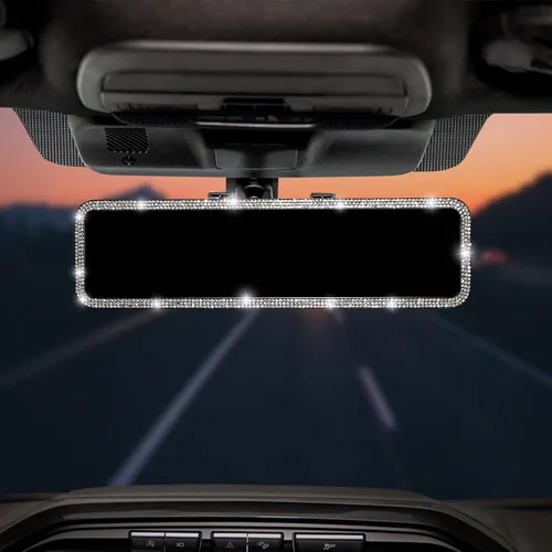 Miniatura 10 de JOYTUTUS Espejo retrovisor, universal de 11.81 pulgadas, panorámico, convexo, retrovisor interior con clip, espejo gran angular para reducir