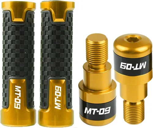Miniatura 23 de Para Yamaha MT-09 FZ-09 2014 2015 2016 MT09 FZ09 MT FZ 09 Accesorios de motocicleta Manillar Grips Mano extremos Cap (Color : A Negro)