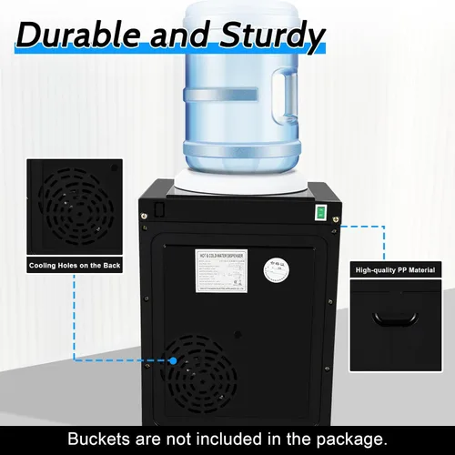 Miniatura 8 de Dispensador de enfriador de agua eléctrico, Dispensador de enfriador de agua de encimera de carga superior de 5 galones, Mini dispensador