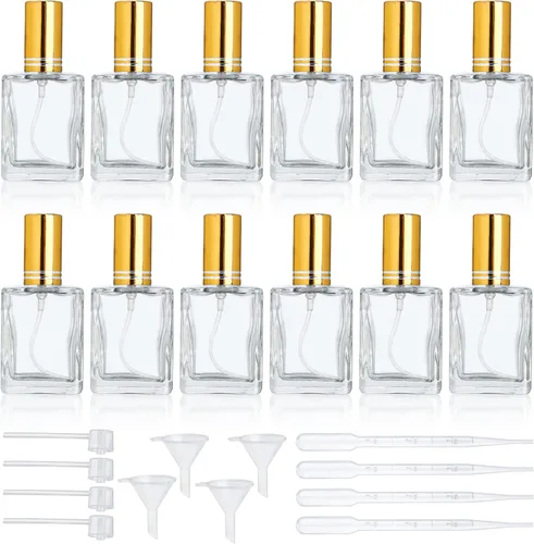 Miniatura 9 de YU FENG 12 piezas de botellas de perfume de vidrio vacías, atomizador recargable, botellas de spray de perfume, atomizador de niebla fina