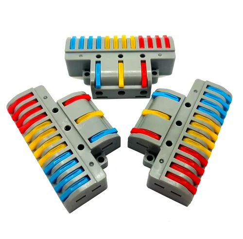Miniatura 5 de Conectores de cable, conectores de tuercas de alambre de palanca compacta, terminales de cable 2 en 4 salidas para conexión rápida 28-12 AWG, 5 3 in