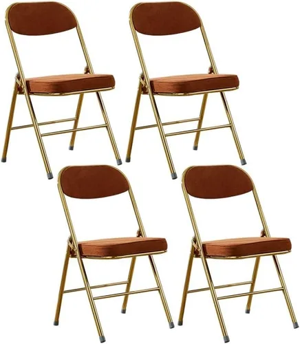Miniatura 33 de Sillas de comedor modernas, silla auxiliar tapizada para el hogar, con acabado mate, silla de comedor plegable con respaldo abierto, silla sin