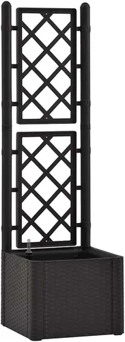 Miniatura 8 de vidaXL Cama elevada para jardín con enrejado, cama elevada para flores y plantas, maceta con orificio de drenaje, uso en exteriores e interiores