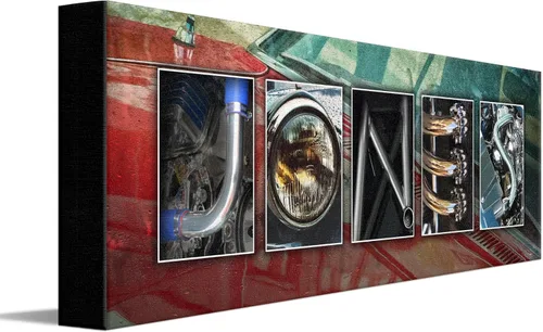 Personal-Prints Decoración personalizada de automóviles o regalo para el mecánico, entusiasta de los automóviles clásicos o los automóviles. Regalo