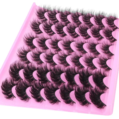 Miniatura 8 de Pestañas postizas de visón esponjosas y de aspecto natural, 14-17mm, paquete de pestañas de ojo de gato, pestañas postizas rizadas y onduladas 5D