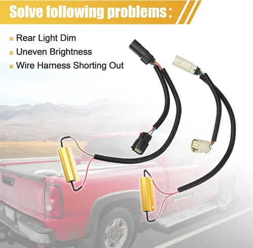 Miniatura 4 de EVGATSAUTO Arnés de conversión de luz trasera LED para LTZ 2016 2017 2018, 2 unids adaptador conector de cableado